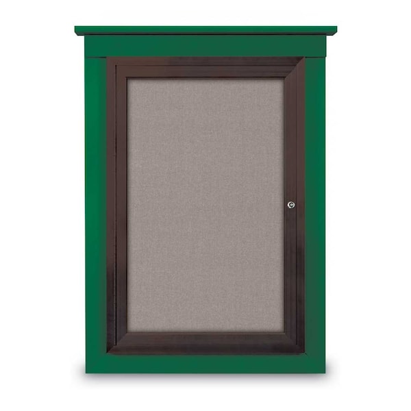 United Visual Products Sliding Glass Enclosed Letterboard, 96"x3, UV9013ACS-BLACK-GREEN UV9013ACS-BLACK-GREEN - main